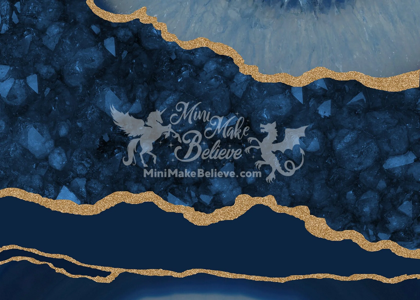 Kate Tapestry Blue Geode Backdrop Designed by Mini MakeBelieve