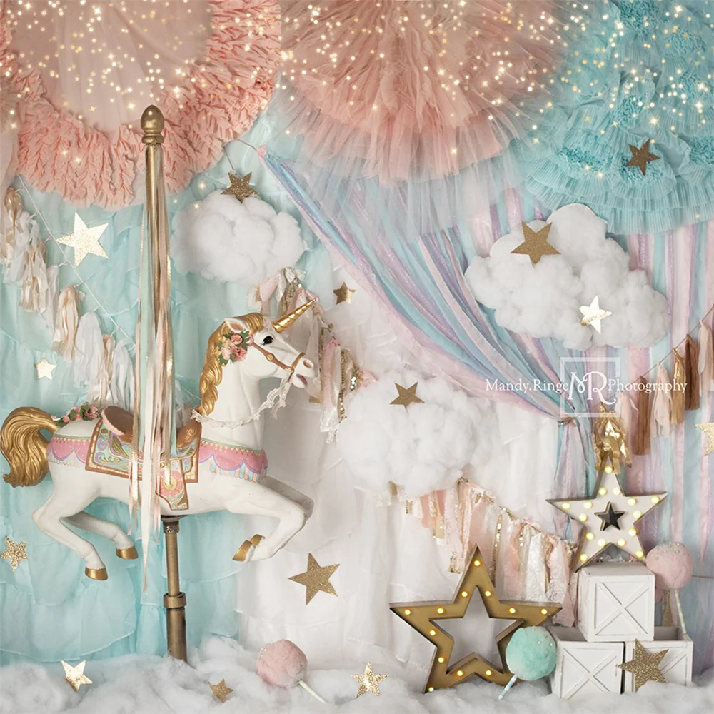 Kate Unicorn Carousel Dreams Backdrop Designed by Mandy Ringe Photography - Image 10