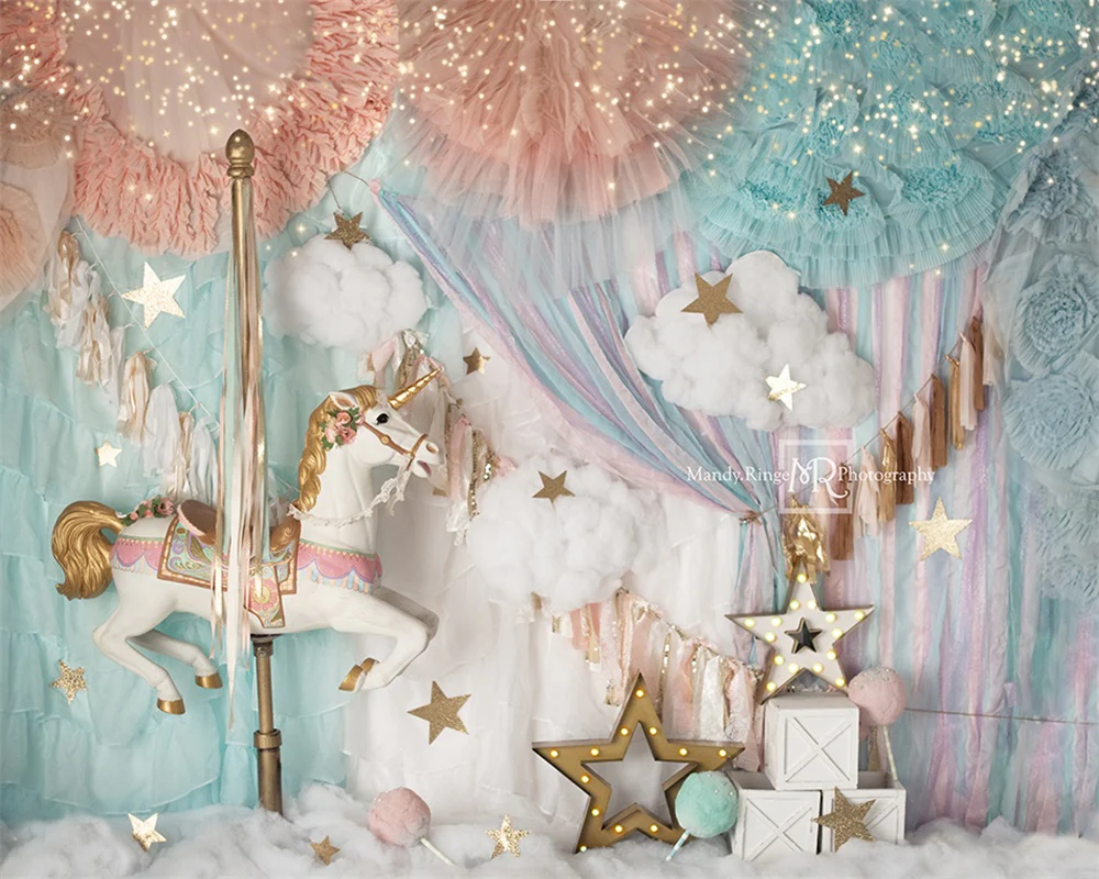 Kate Unicorn Carousel Dreams Backdrop Designed by Mandy Ringe Photography - Image 11