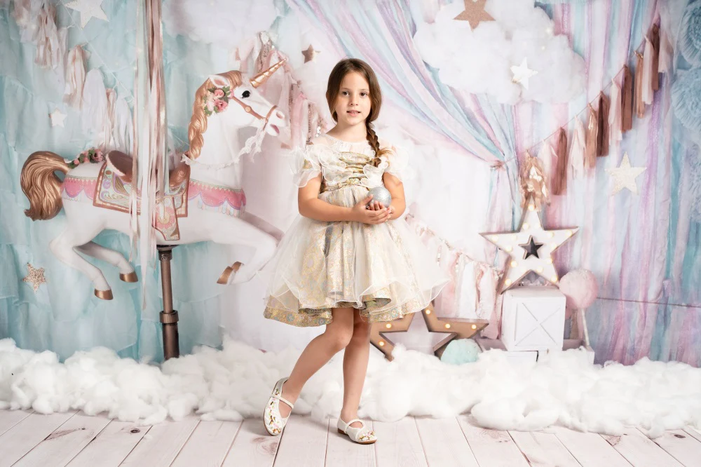 Kate Unicorn Carousel Dreams Backdrop Designed by Mandy Ringe Photography - Image 3