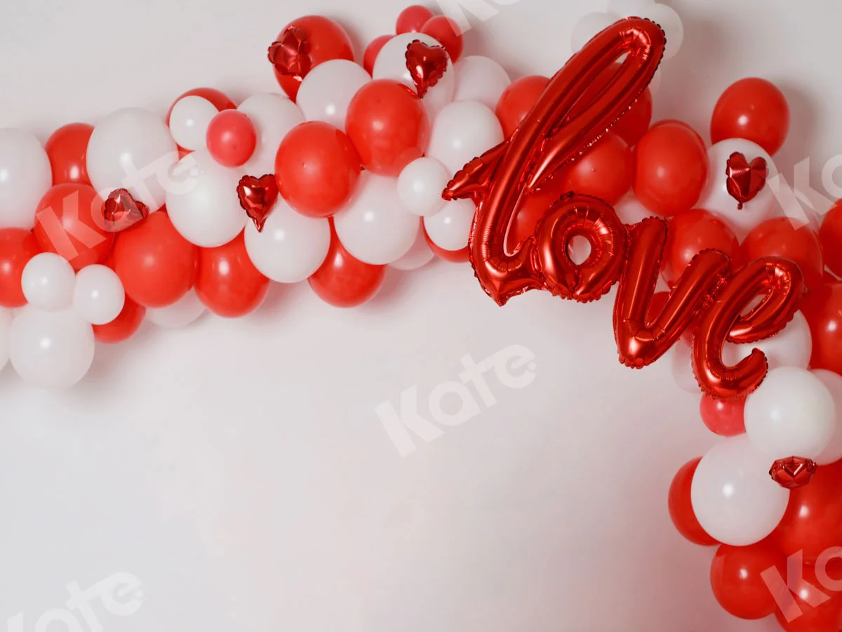 Kate Valentine's Day Balloon Arch Backdrop for Photography - Image 2