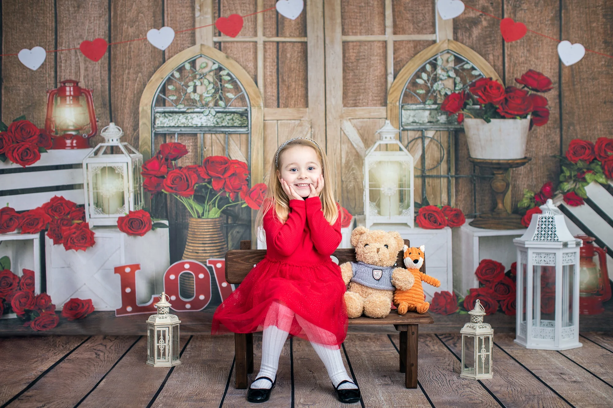 Kate Valentine's Day Love Roses Backdrop Designed by Emetselch - Image 3