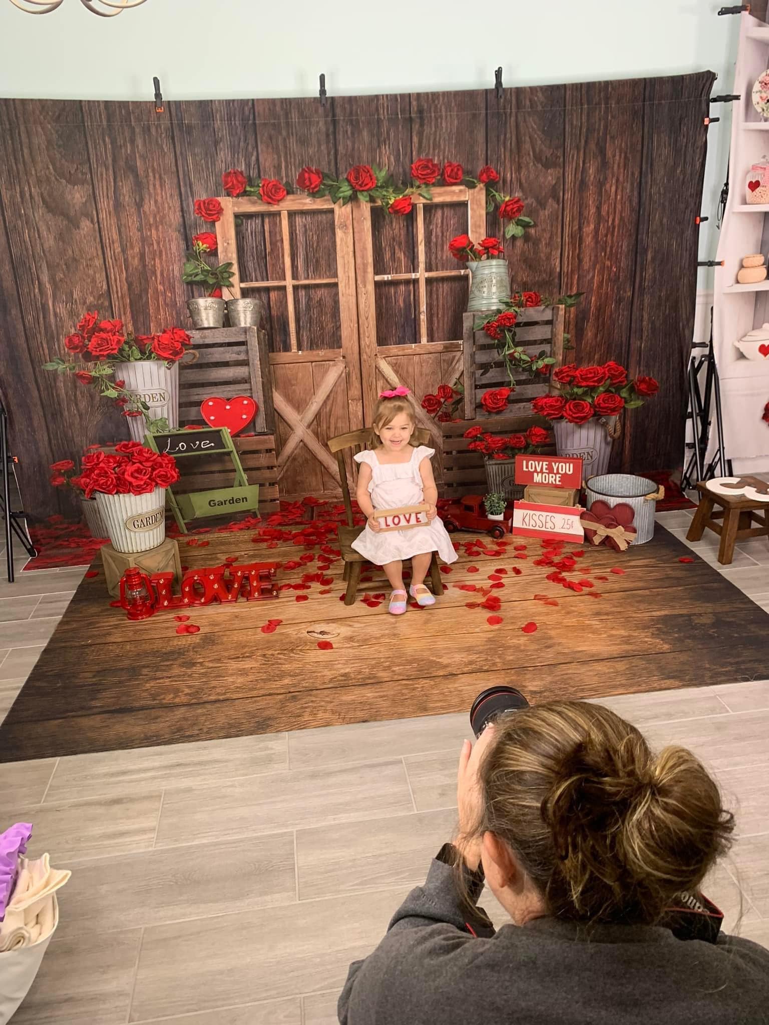 Kate Valentine's Day Rose Wood Door Backdrop Designed by Emetselch - Image 3
