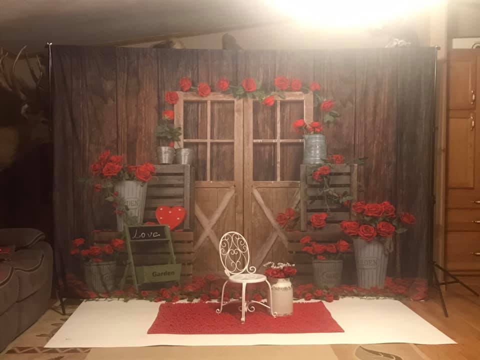 Kate Valentine's Day Rose Wood Door Backdrop Designed by Emetselch - Image 5