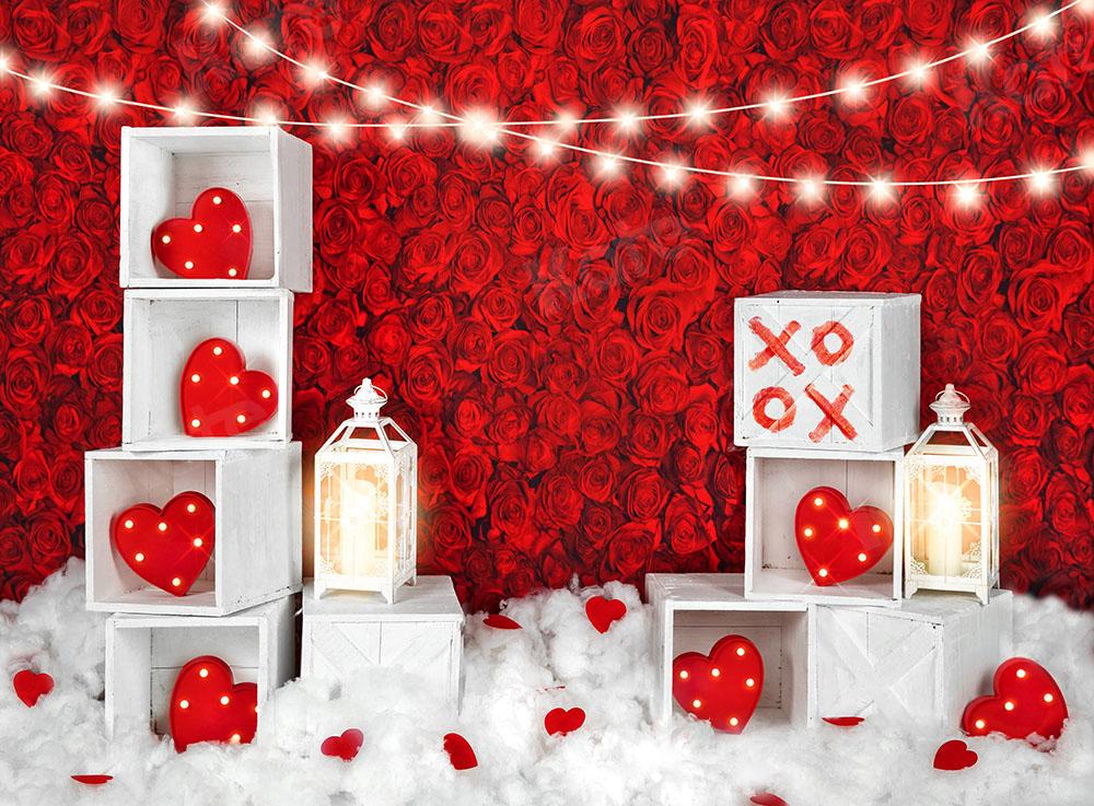 Kate Valentine's Day Roses Wall Xoxo Backdrop for photography - Image 2