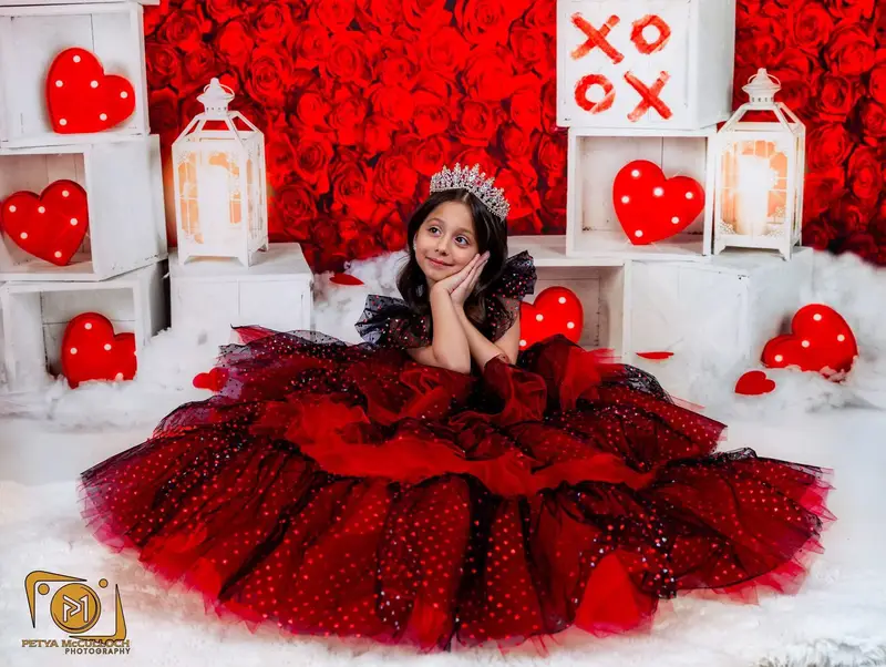 Kate Valentine's Day Roses Wall Xoxo Backdrop for photography - Image 5