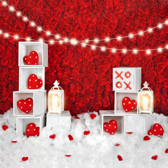 Kate Valentine's Day Roses Wall Xoxo Backdrop for photography - Image 6