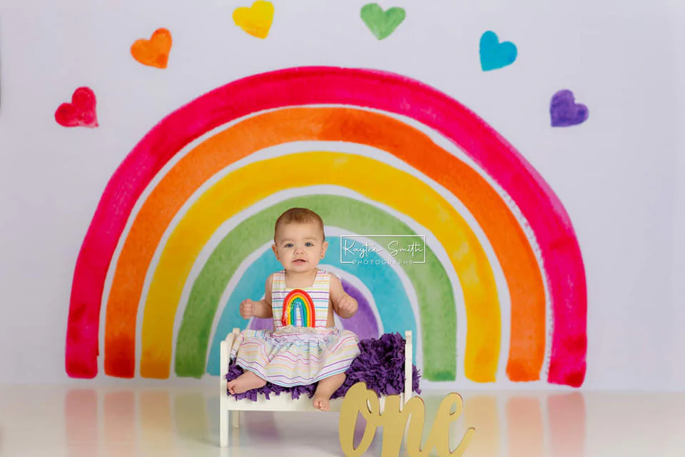 Kate Watercolor Rainbow Backdrop Designed by Mandy Ringe Photography - Image 4