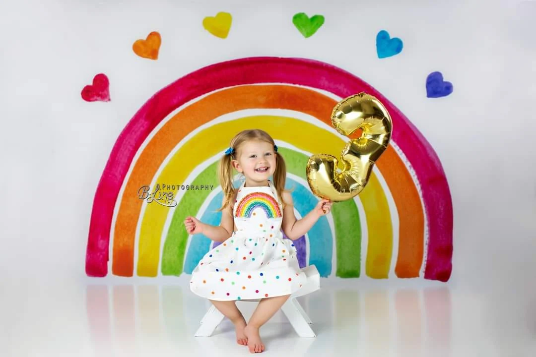 Kate Watercolor Rainbow Backdrop Designed by Mandy Ringe Photography - Image 5