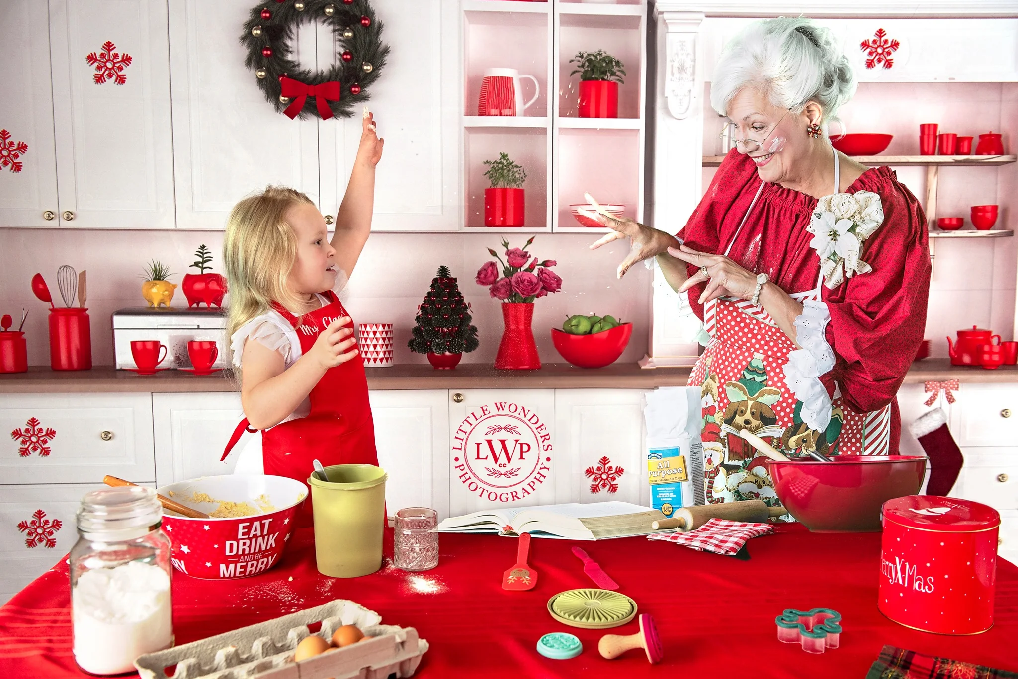 Kate White Christmas Kitchen Backdrop Designed by Prettyspace - Image 3