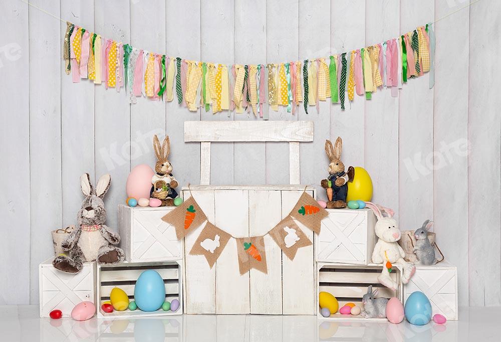 Kate White Easter Bunny Egg Stand Backdrop Designed by Emetselch - Image 2