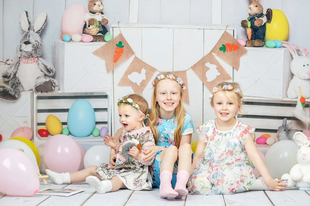 Kate White Easter Bunny Egg Stand Backdrop Designed by Emetselch - Image 3