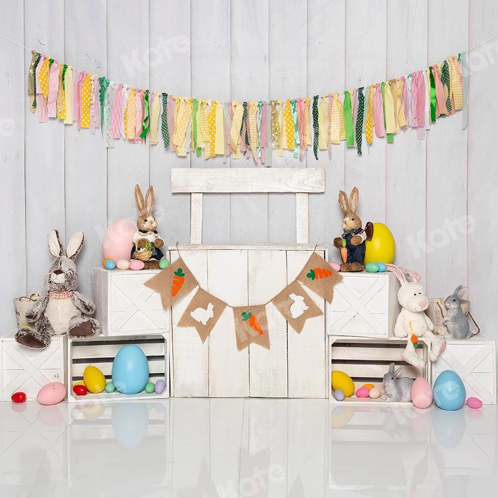 Kate White Easter Bunny Egg Stand Backdrop Designed by Emetselch - Image 5