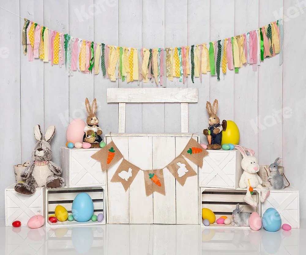 Kate White Easter Bunny Egg Stand Backdrop Designed by Emetselch - Image 6