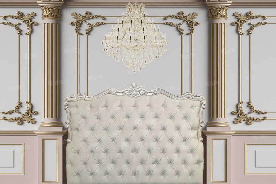 Kate White Palace Boudoir Headboard Retro Backdrop Designed By JS Photography