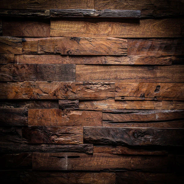 Kate Dark Brown Vintage Wood Newborn Vinyl Backdrop - Image 2