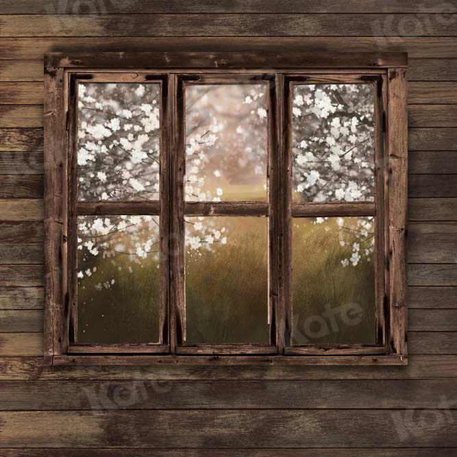 Kate Spring Wood Window Ewha Scene Backdrop Designed By JFCC - Image 4